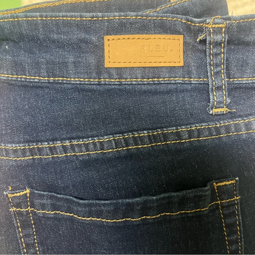 Bleu Womens Jeabs Dark Blue Denim Jeans cropped size 6 - Picture 8 of 8